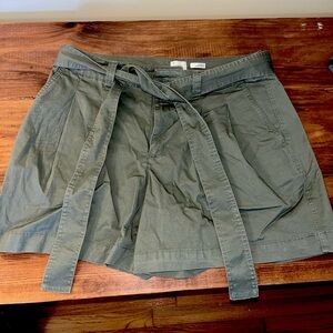 Army green A New Day high waisted paperbag shorts size 12